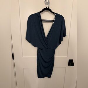 ASTR the Label Navy Blue Dress with Back Chain